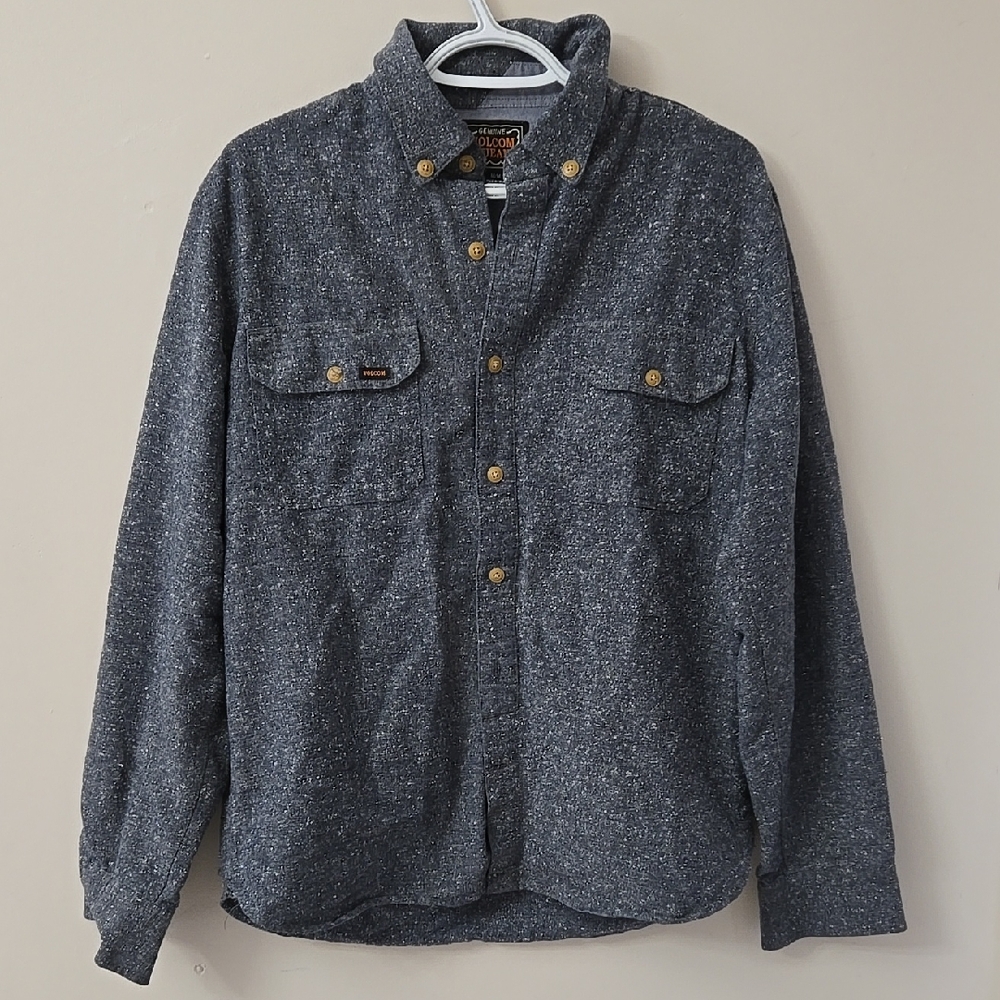 Volcom Gray Button-Up Shirt